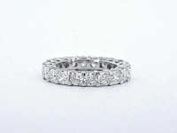 Platina alliance ring met briljant geslepen diamanten van 4.30 carat - afbeelding 1 van  7