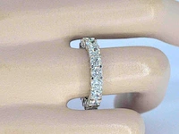 Platina alliance ring met briljant geslepen diamanten van 4.30 carat - afbeelding 2 van  7