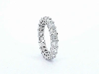 Platina alliance ring met briljant geslepen diamanten van 4.30 carat - afbeelding 4 van  7