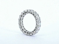 Platina alliance ring met briljant geslepen diamanten van 4.30 carat - afbeelding 5 van  7