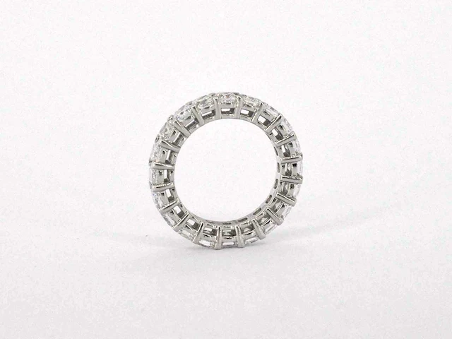 Platina alliance ring met briljant geslepen diamanten van 4.30 carat - afbeelding 6 van  7