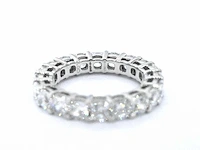 Platina alliance ring met briljant geslepen diamanten van 4.30 carat - afbeelding 7 van  7
