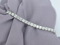 Platina armband met natuurlijke briljant geslepen diamanten - afbeelding 1 van  8