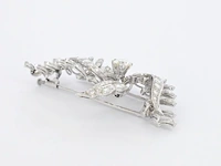 Platina broche met diamant - afbeelding 5 van  8