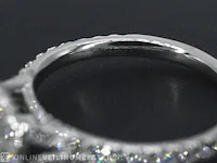 Platina entourage ring met 1.65 carat briljant diamanten - afbeelding 9 van  9