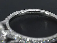Platina entourage ring met 1.65 carat briljant diamanten - afbeelding 8 van  9