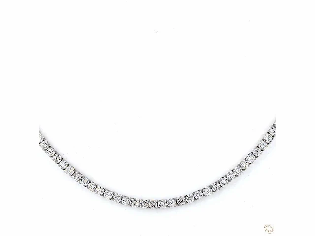 Platina hals ketting met 11,64 crt. diamant - afbeelding 10 van  10
