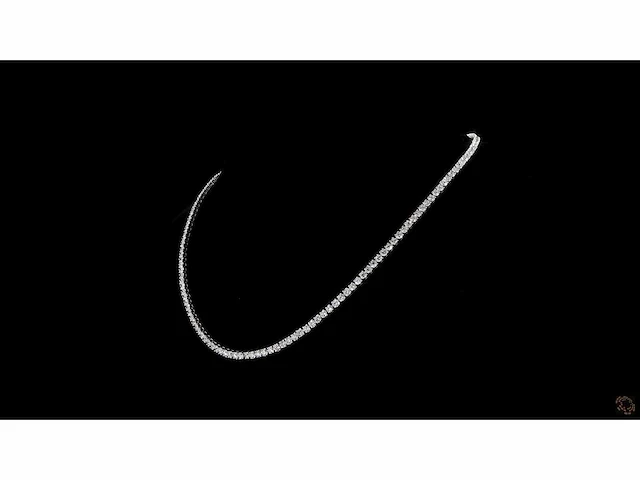 Platina hals ketting met 11,64 crt. diamant - afbeelding 3 van  10