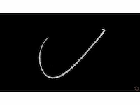 Platina hals ketting met 11,64 crt. diamant - afbeelding 3 van  10