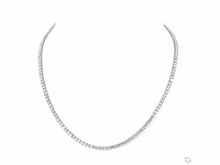 Platina hals ketting met 11,64 crt. diamant - afbeelding 5 van  10