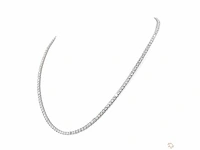 Platina hals ketting met 11,64 crt. diamant - afbeelding 8 van  10