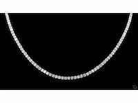 Platina hals ketting met 11,64 crt. diamant - afbeelding 9 van  10