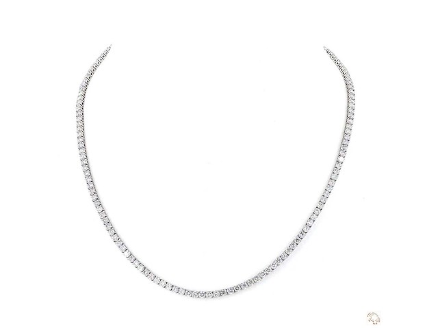 Platina ketting met 11,73 crt. diamant - afbeelding 6 van  11