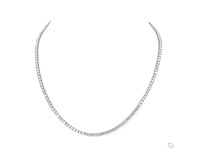 Platina ketting met 11,73 crt. diamant - afbeelding 6 van  11