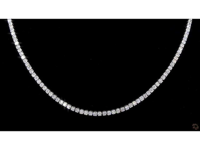 Platina ketting met 11,73 crt. diamant - afbeelding 11 van  11