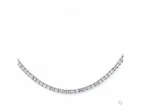 Platina ketting met 12,12 crt. diamant - afbeelding 2 van  11