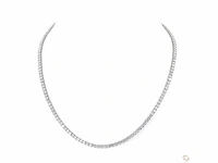 Platina ketting met 12,12 crt. diamant - afbeelding 6 van  11