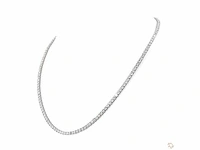 Platina ketting met 12,12 crt. diamant - afbeelding 7 van  11