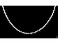 Platina ketting met 12,12 crt. diamant - afbeelding 10 van  11