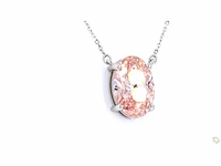 Platina ketting met 3,07 crt. diamant - afbeelding 4 van  6