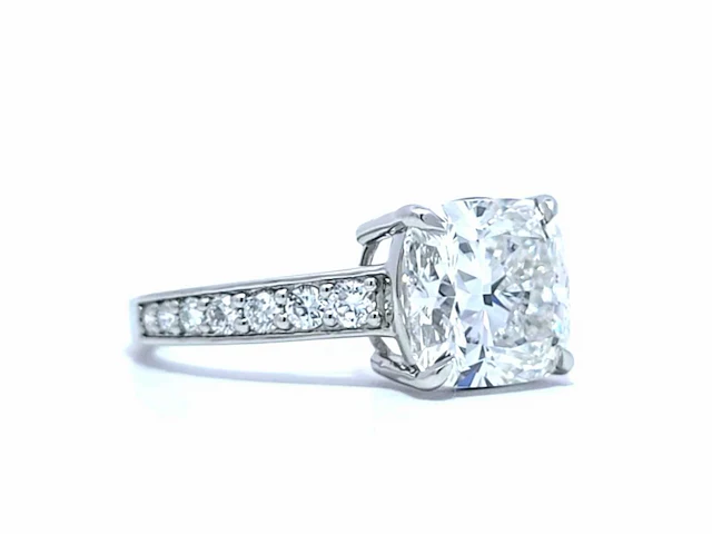 Platina ring 3,41 crt. diamanten - afbeelding 10 van  13