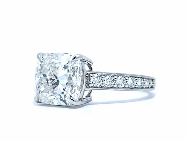 Platina ring 3,41 crt. diamanten - afbeelding 12 van  13