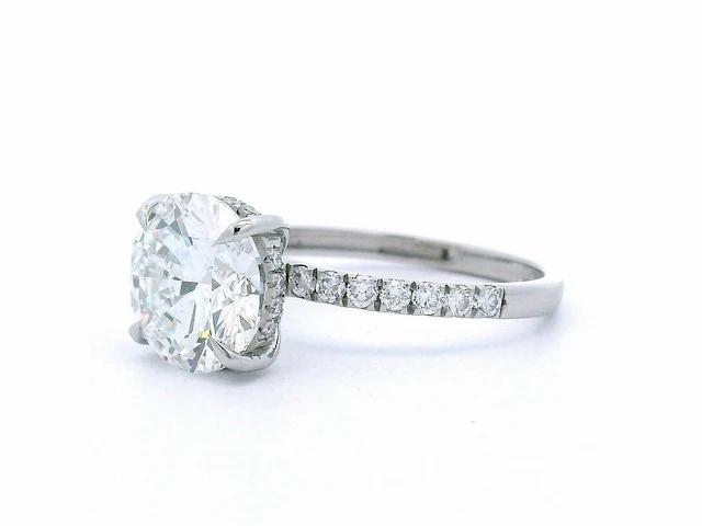 Platina ring diamant 3,40 crt - afbeelding 4 van  10