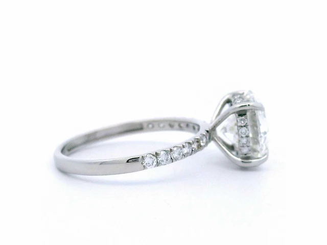 Platina ring diamant 3,40 crt - afbeelding 5 van  10
