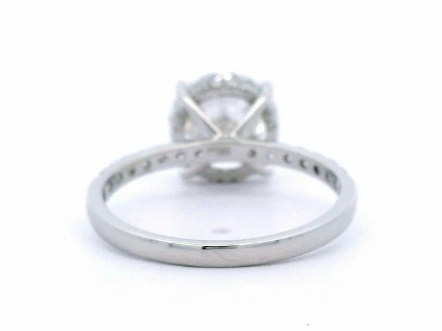 Platina ring diamant 3,40 crt - afbeelding 6 van  10
