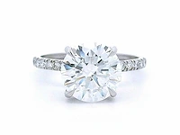 Platina ring diamant 3,40 crt - afbeelding 7 van  10