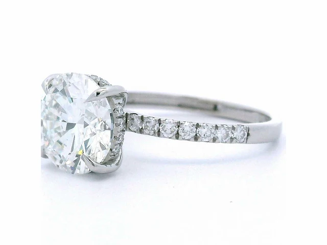 Platina ring diamant 3,40 crt - afbeelding 8 van  10
