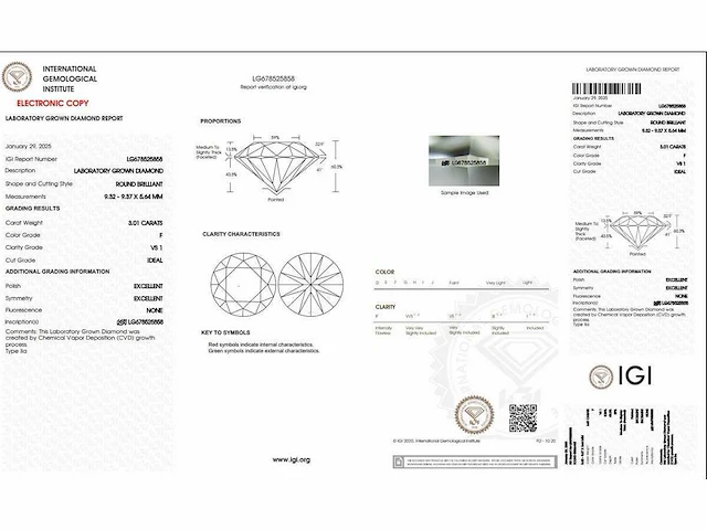 Platina ring diamant 3,40 crt - afbeelding 9 van  10