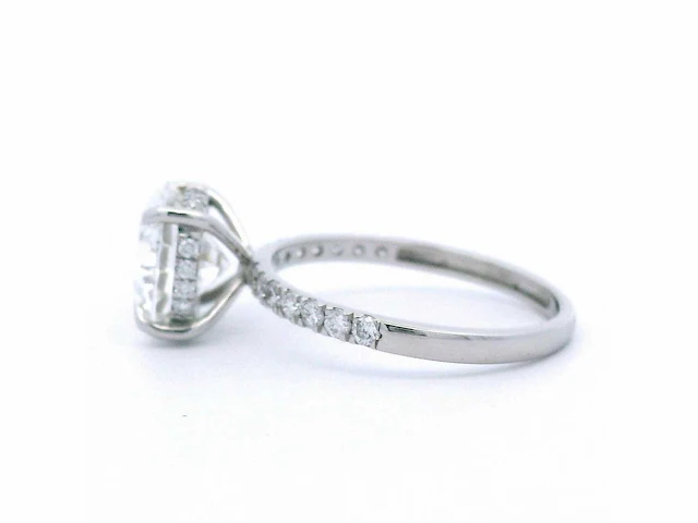 Platina ring diamant 3,40 crt - afbeelding 10 van  10