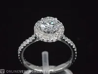 Platina ring met 1.80 carat aan diamanten (gecertificeerd)