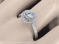 Platina ring met 1.80 carat aan diamanten (gecertificeerd) - afbeelding 3 van  10