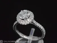 Platina ring met 1.80 carat aan diamanten (gecertificeerd) - afbeelding 5 van  10