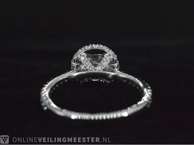 Platina ring met 1.80 carat aan diamanten (gecertificeerd) - afbeelding 7 van  10