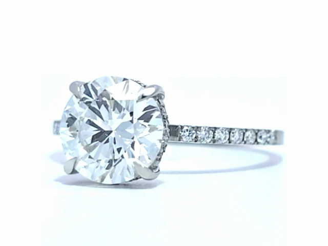 Platina ring met 2,21 crt. diamanten e-vs1 met certificaat - afbeelding 5 van  8