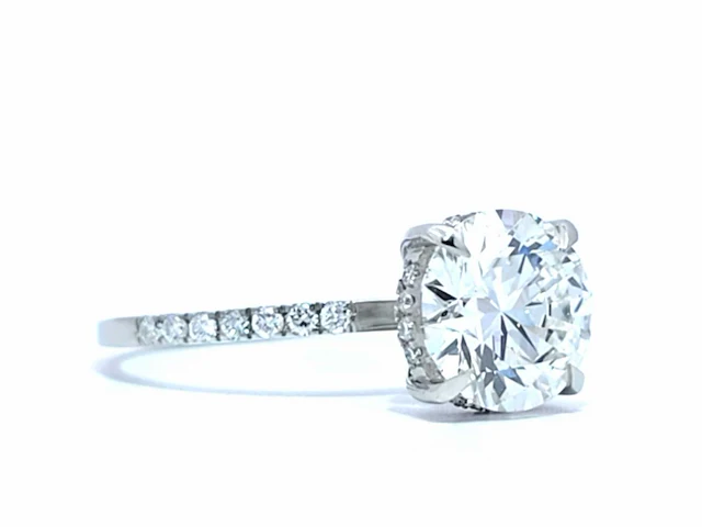 Platina ring met 2,21 crt. diamanten e-vs1 met certificaat - afbeelding 8 van  8