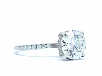 Platina ring met 2,21 crt. diamanten e-vs1 met certificaat - afbeelding 8 van  8