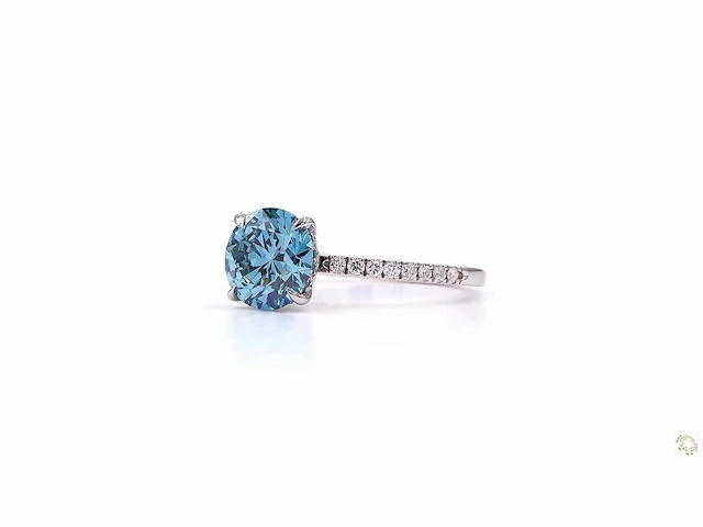 Platina ring met 2,25 crt. diamant - afbeelding 3 van  5