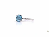 Platina ring met 2,25 crt. diamant - afbeelding 3 van  5