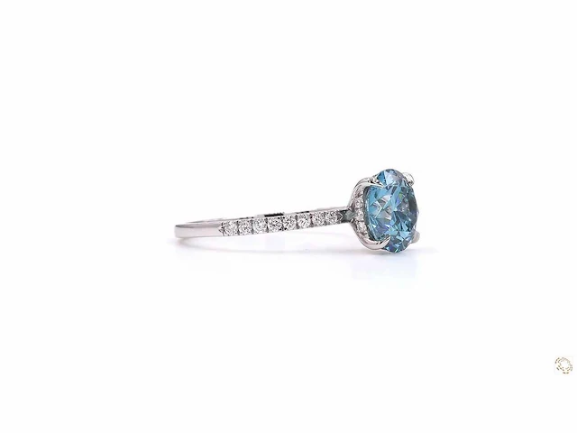 Platina ring met 2,25 crt. diamant - afbeelding 4 van  5