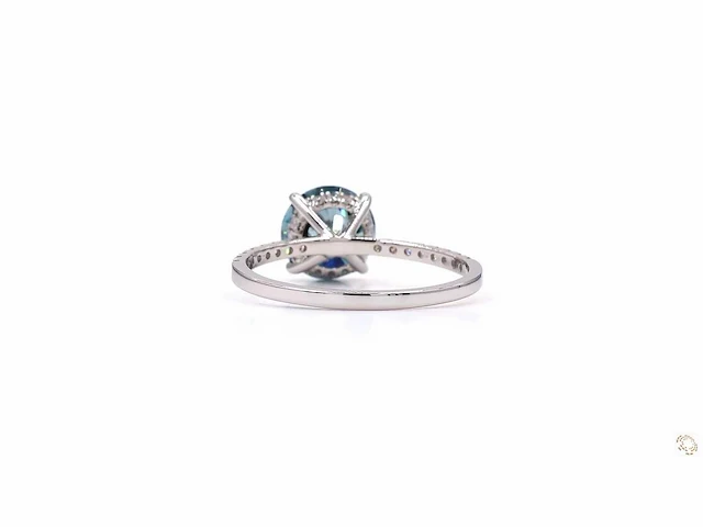 Platina ring met 2,25 crt. diamant - afbeelding 5 van  5