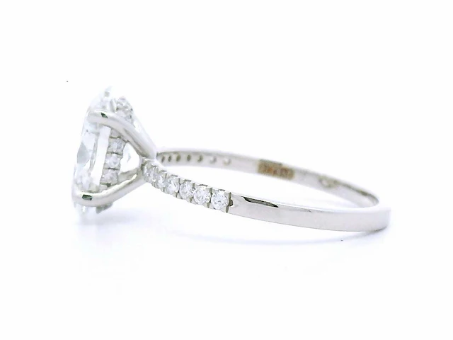 Platina ring met 2,28 crt. diamant - afbeelding 6 van  7