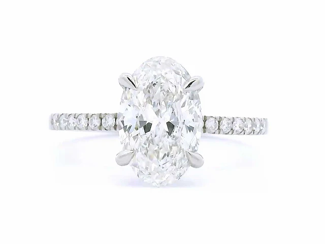 Platina ring met 2,28 crt. diamant - afbeelding 7 van  7