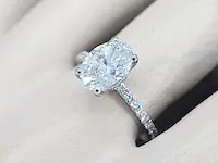 Platina ring met 2.40 carat aan diamanten (gecertificeerd) - afbeelding 4 van  11