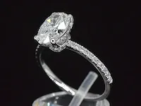 Platina ring met 2.40 carat aan diamanten (gecertificeerd) - afbeelding 6 van  11