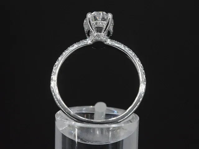 Platina ring met 2.40 carat aan diamanten (gecertificeerd) - afbeelding 8 van  11