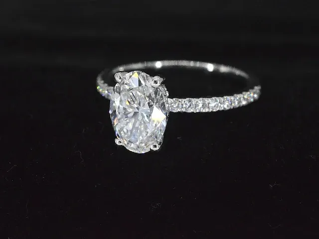 Platina ring met 2.40 carat aan diamanten (gecertificeerd) - afbeelding 10 van  11